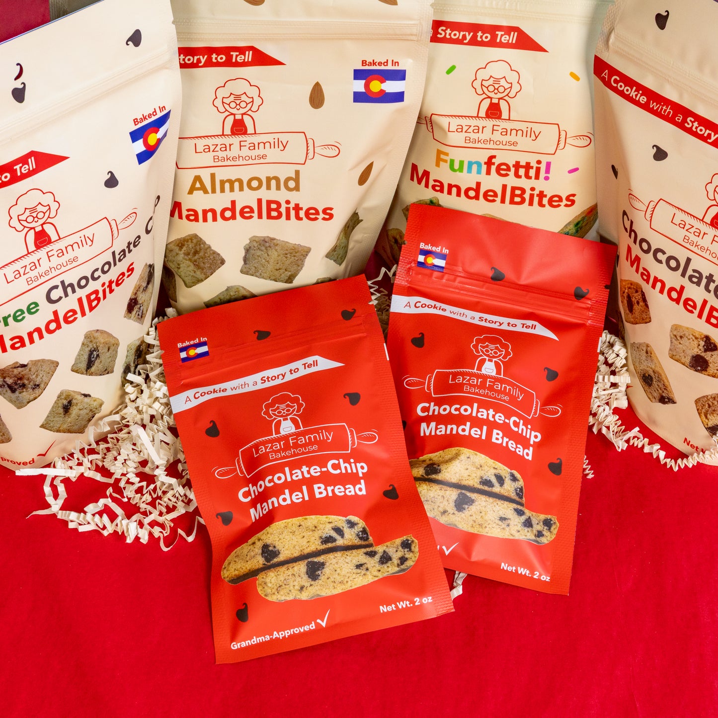 Grandma Jeanne Sampler mandel bread gift box from Lazar Family Bakehouse