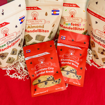 Grandma Jeanne Sampler mandel bread gift box from Lazar Family Bakehouse