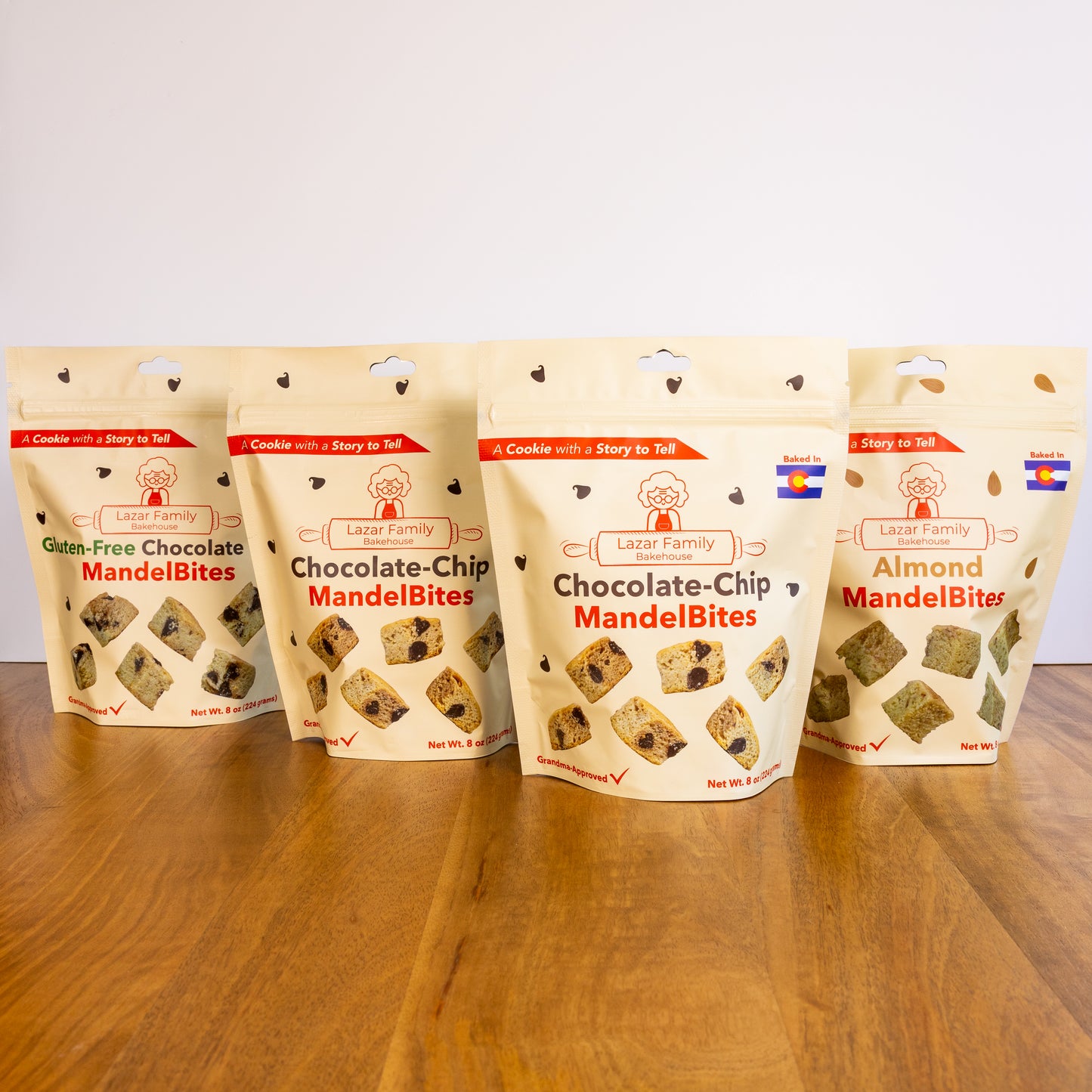 MandelBites pouches included in the Lazar Family Bakehouse Shabbat Box