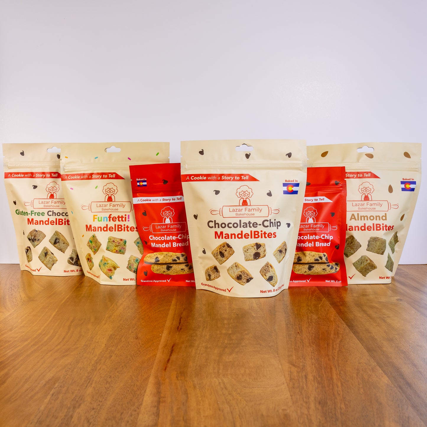 Grandma Jeanne Sampler mandel bread gift box, packaged and gift ready