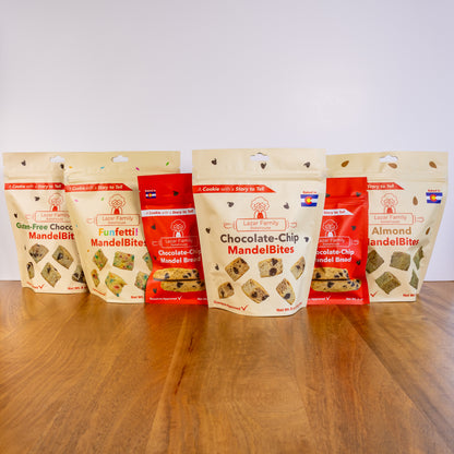 Grandma Jeanne Sampler mandel bread gift box, packaged and gift ready