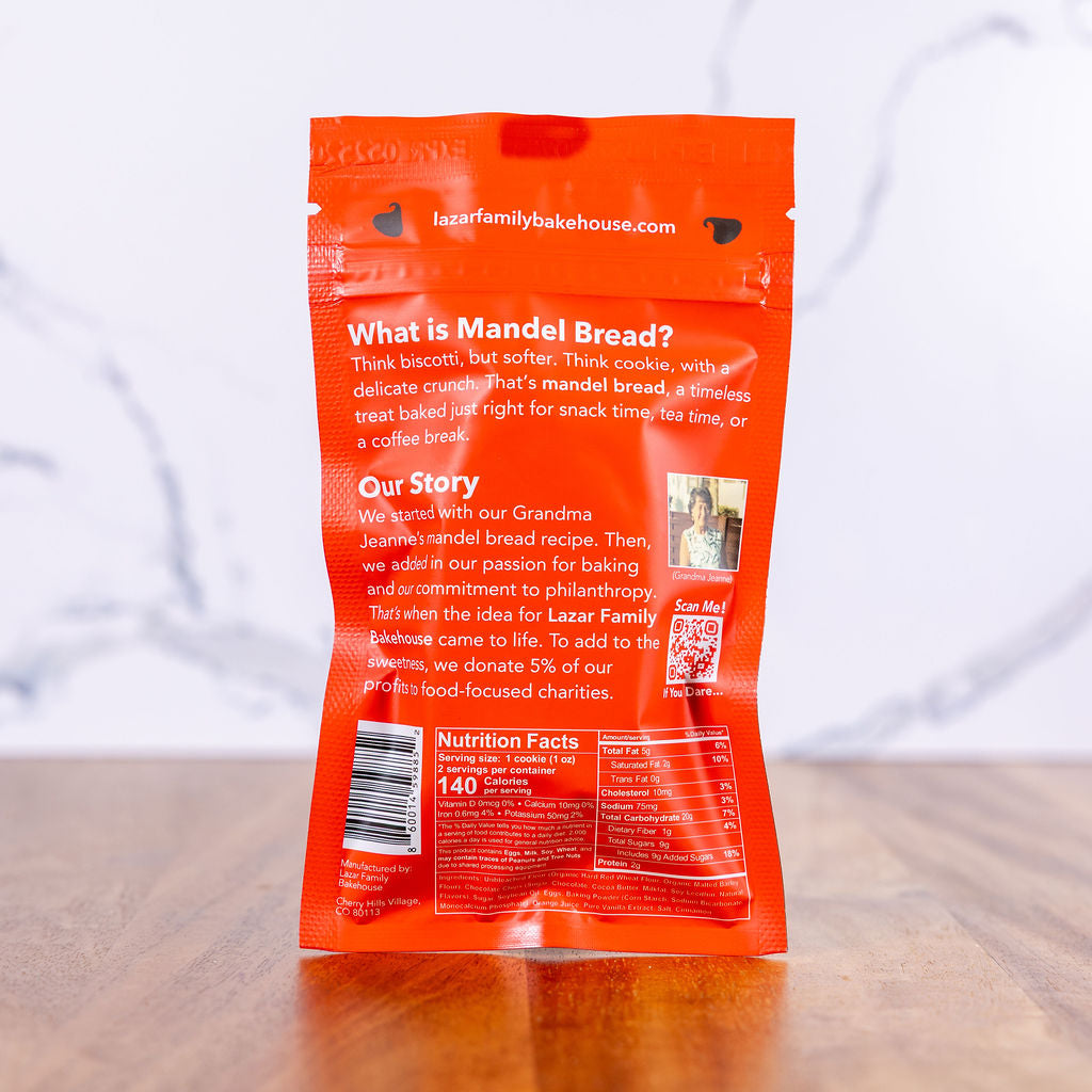 Two Pack of Chocolate Chip Mandel Bread